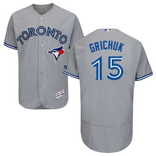 Blue Jays #15 Randal Grichuk Grey Flexbase Authentic Collection Stitched MLB Jersey - Click Image to Close